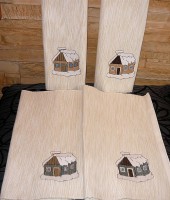 Prostírání-Zasněžený domeček